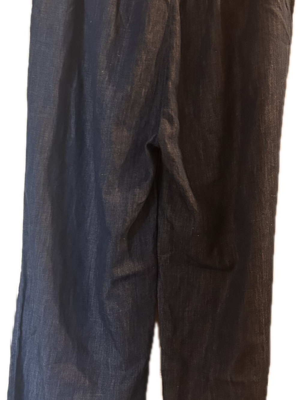 Ruti High-Rise Wide-Leg Trouser Jeans - Dark Blue Chambray-Style, like new - Picture 4 of 14